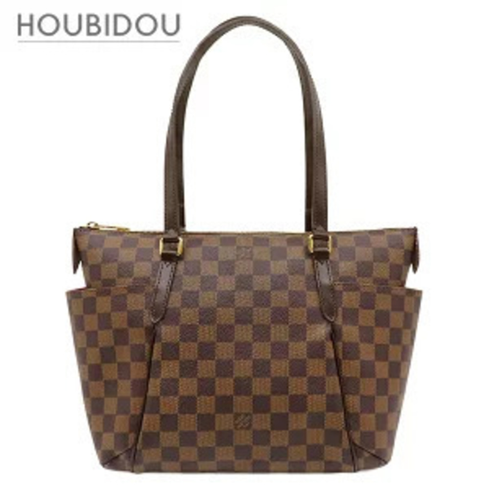 Louis Vuitton Totally Tote Bag Damier Canvas Ebene Brown Shoulder Brown